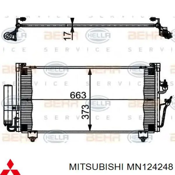 Compre MN124248 Mitsubishi Radiador de aparelho de ar condicionado