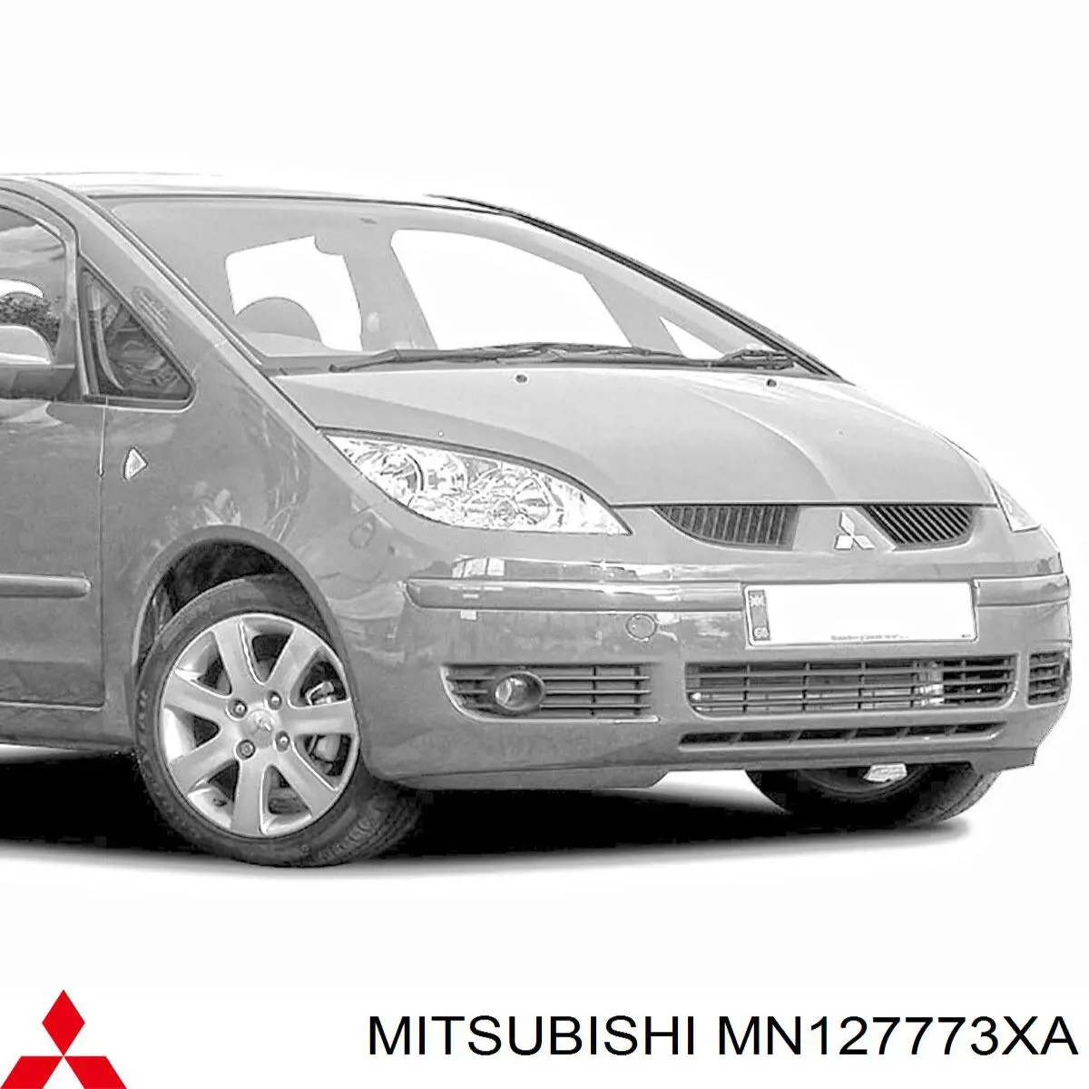 Compre MN127773XA Mitsubishi Grelha do radiador esquerda