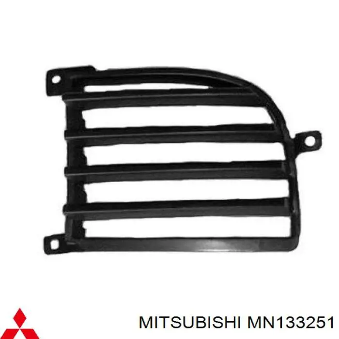 Compre MN133251 Mitsubishi Grelha esquerda do pára-choque dianteiro