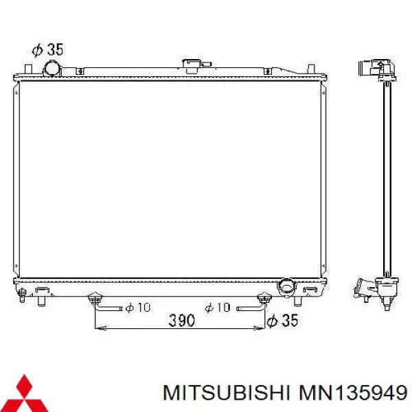 Compre MN135949 Mitsubishi Radiador de esfriamento de motor