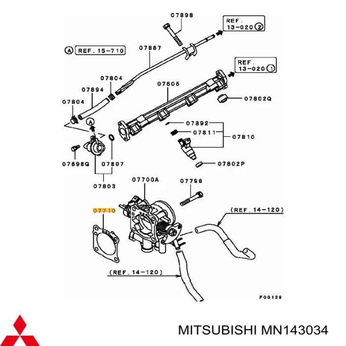 Vedante da válvula de borboleta Mitsubishi MN143034 preço, a partir de 14,48 USD