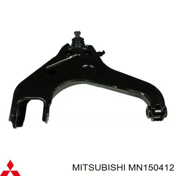 MN150412 Mitsubishi Braço oscilante inferior direito de suspensão dianteira
