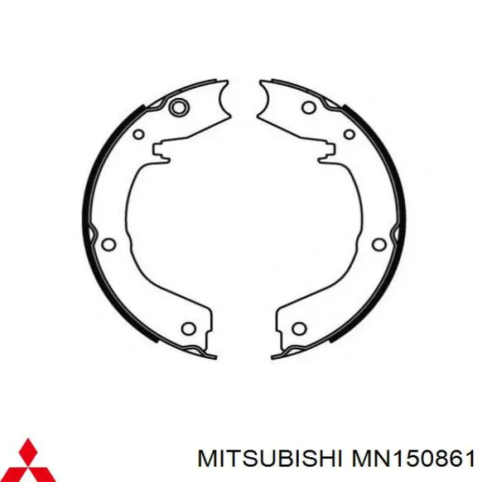 Compre MN150861 Mitsubishi Sapatas do freio de estacionamento