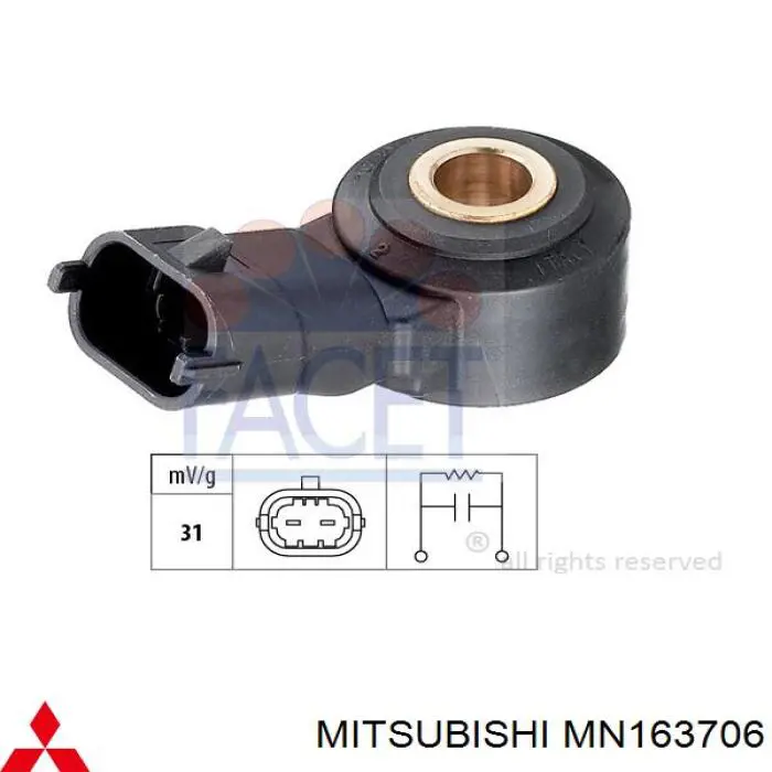 MN163706 Mitsubishi Sensor de detonação