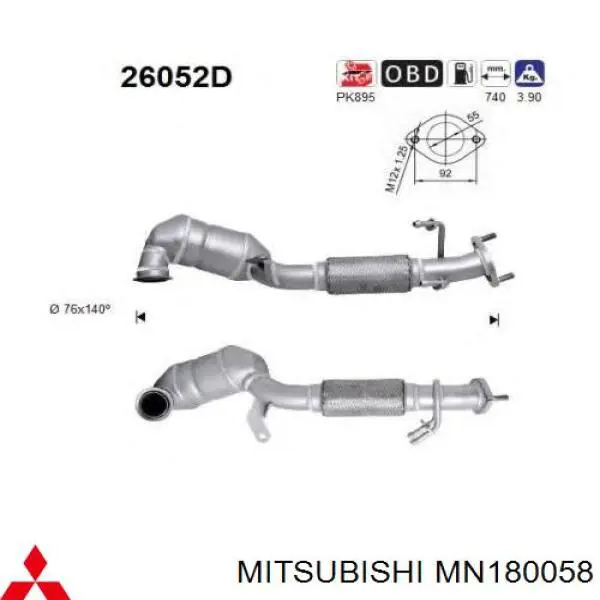 Convertidor - catalisador Polcar CL6002T preço, a partir de 183,76 USD
