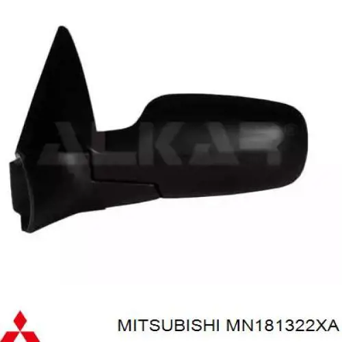 MN181322XA Mitsubishi Placa sobreposta do pára-choque traseiro direito