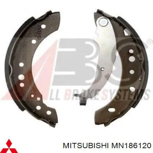 Compre MN186120 Mitsubishi Sapatas do freio traseiras de tambor