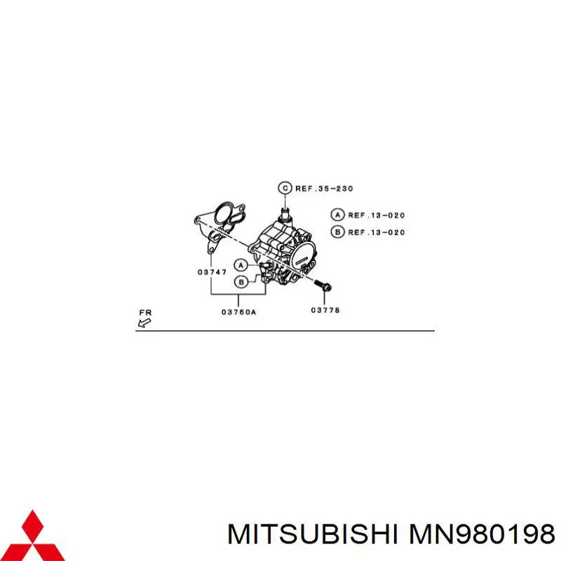 MN980198 Mitsubishi Bomba a vácuo