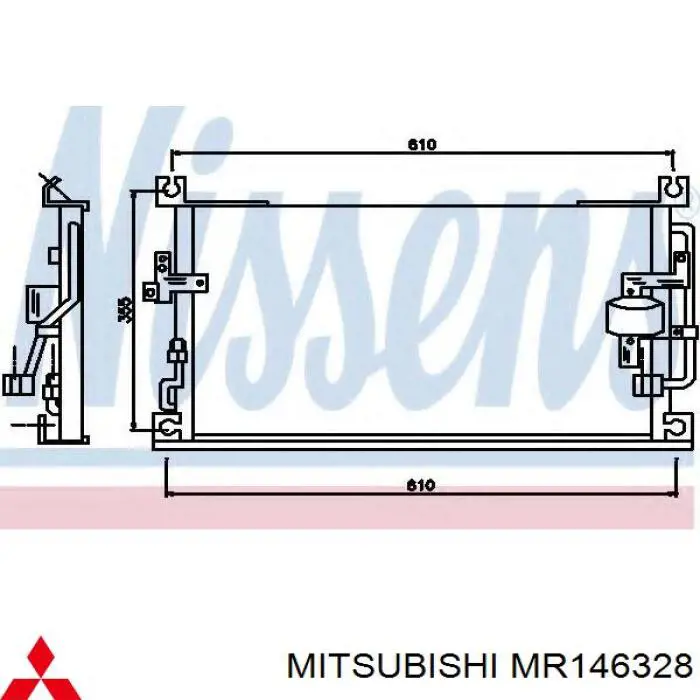 Radiador de esfriamento de motor Mitsubishi MR146328 preço, a partir de 100,95 USD