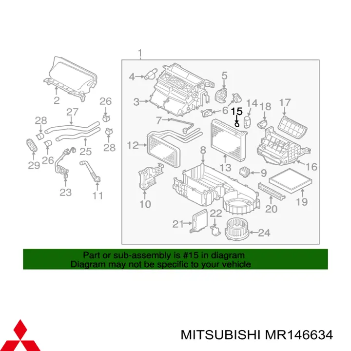 Compre MR146634 Mitsubishi Vedante do flange (da união em T) do sistema de esfriamento