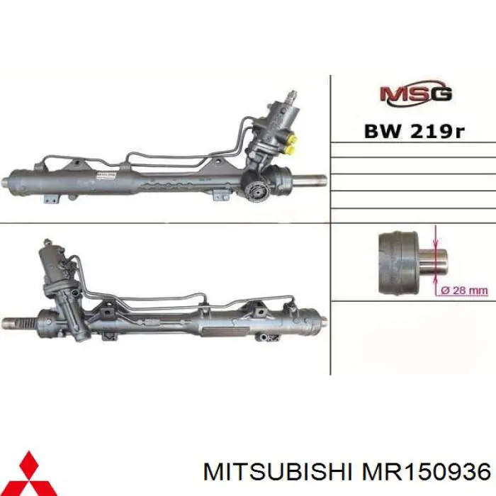  Cremalheira da direção Mitsubishi L 300 сaixa (P0W, P1W) (1986 - 2008) 