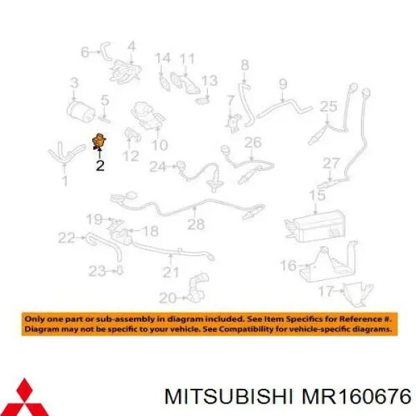 Válvula solenoide de controlo de comporta de ar secundário Mitsubishi MR160676 preço, a partir de 37,29 USD