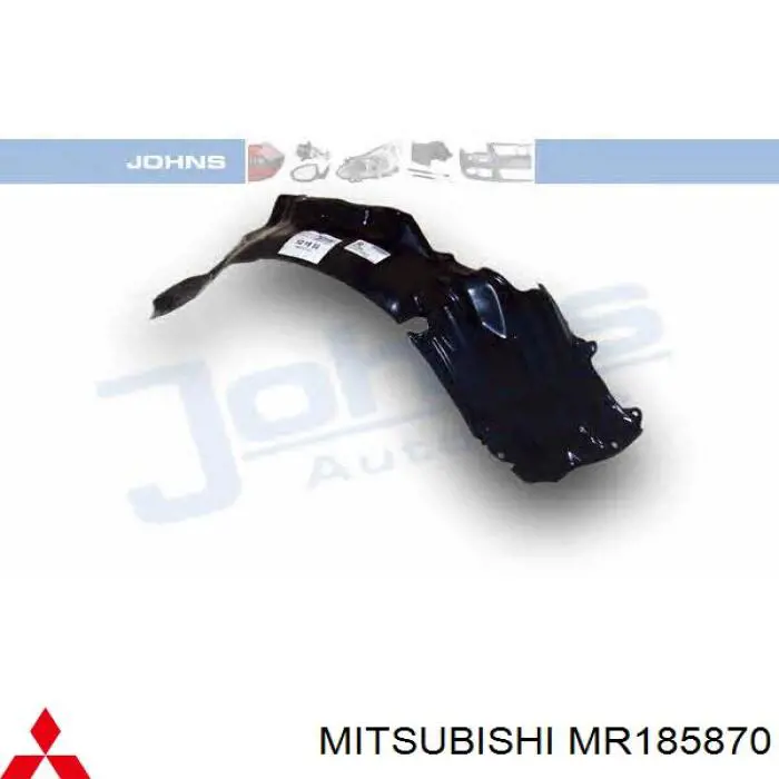 Guarda-barras direito do pára-lama dianteiro para Mitsubishi Colt V CJA