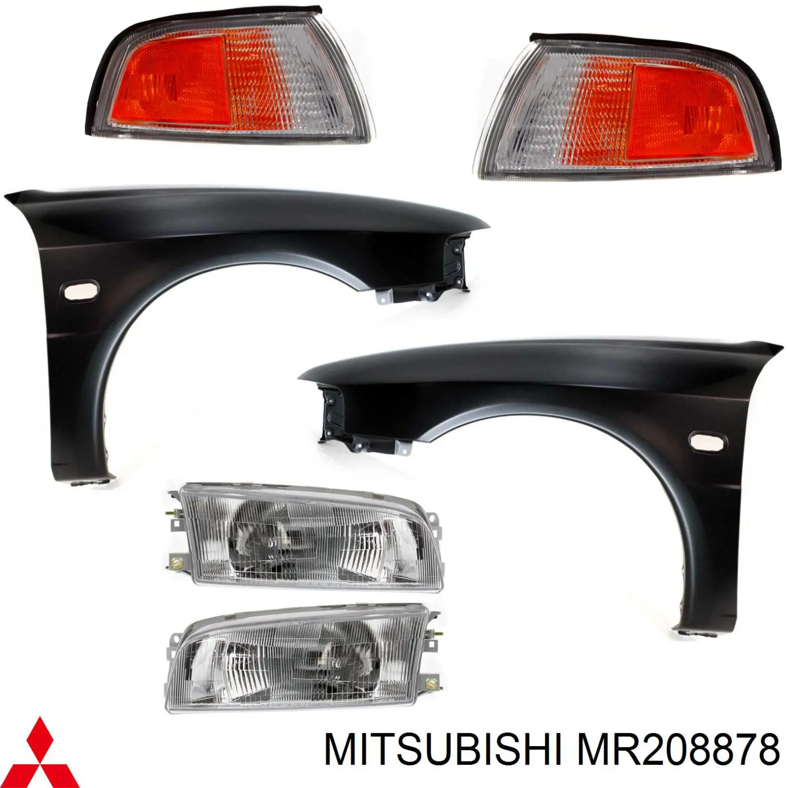  Pára-lama dianteiro direito Mitsubishi Lancer VI sedan (CJ, CP) (1995 - 2003) VI