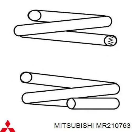 Mola traseira MR210763 Mitsubishi
