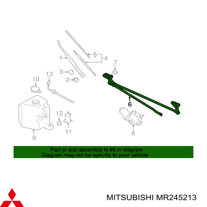Trapézio de limpador pára-brisas Mitsubishi MR245213 preço, a partir de 99,42 USD