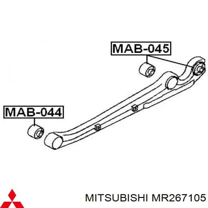 Compre MR267105 Mitsubishi Bloco silencioso traseiro de braço oscilante traseiro longitudinal