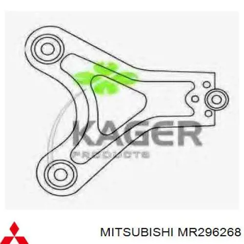 Braço oscilante inferior direito de suspensão dianteira Mitsubishi MR296268 preço, a partir de 78,32 USD