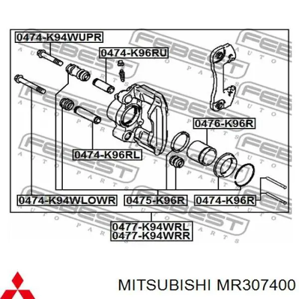 Guia inferior de suporte traseiro Mitsubishi MR307400 preço, a partir de 5,59 USD