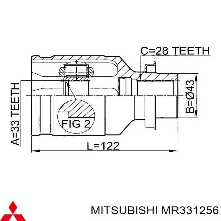 Compre MR331256 Mitsubishi Bota de proteção interna esquerda de junta homocinética do semieixo dianteiro