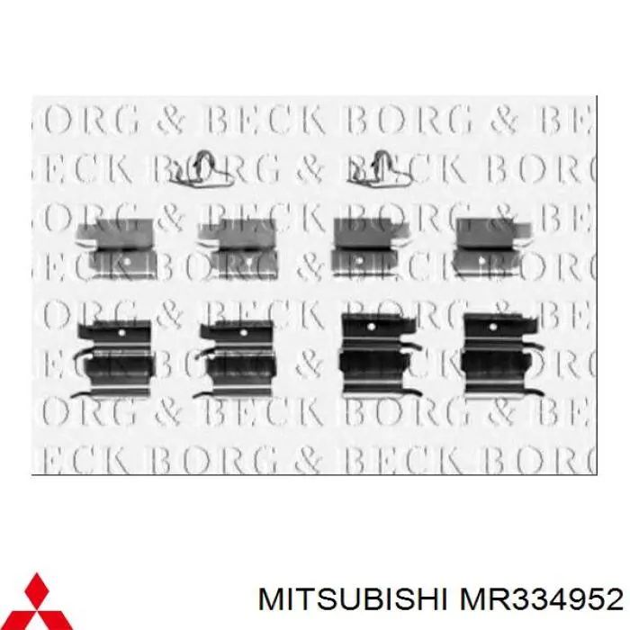 MR334952 Mitsubishi Kit de molas de fixação de sapatas de disco dianteiras