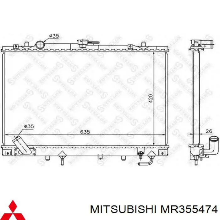 Compre MN153207 Chrysler Radiador de esfriamento de motor