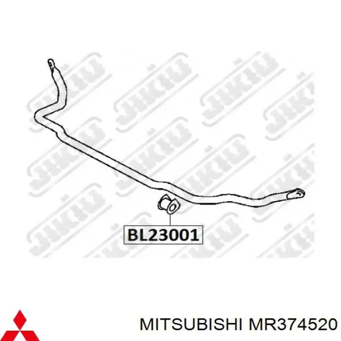 MR374520 Mitsubishi Bucha de estabilizador dianteiro