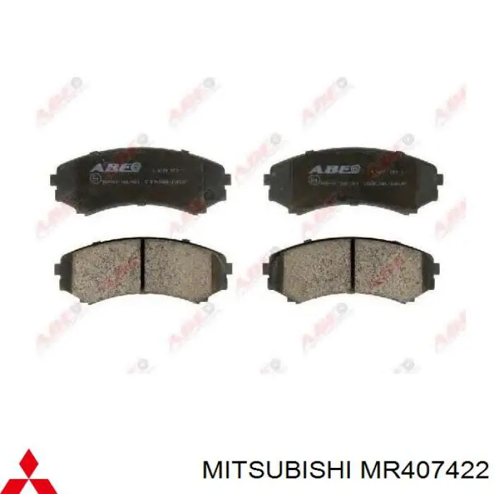MR407422 Mitsubishi Sapatas do freio dianteiras de disco