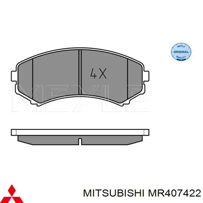 Sapatas do freio dianteiras de disco Mitsubishi MR407422 preço, a partir de 28,44 USD