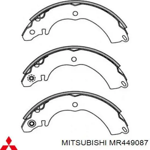 MR449087 Mitsubishi Sapatas do freio traseiras de tambor