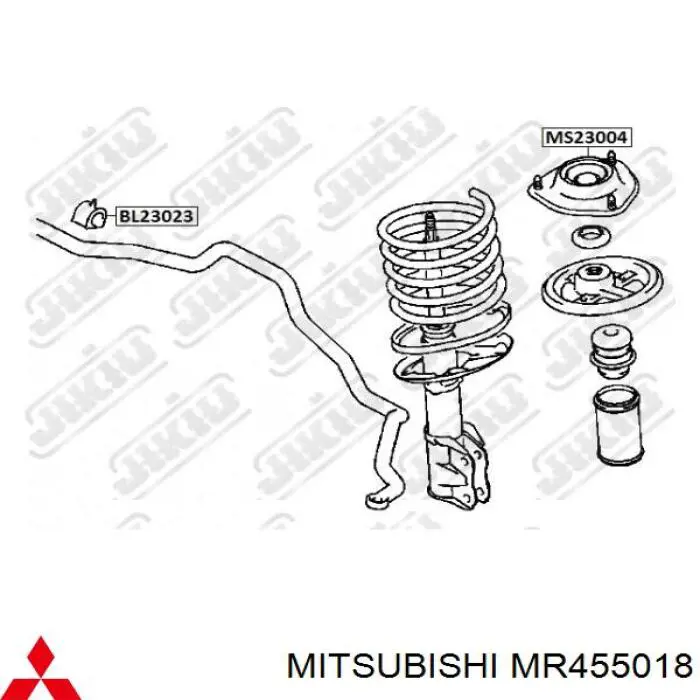 Compre MR455018 Mitsubishi Suporte de amortecedor dianteiro