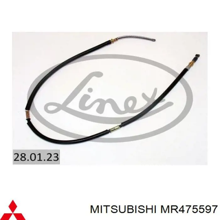 Compre J19557 Nipparts Cabo do freio de estacionamento traseiro esquerdo