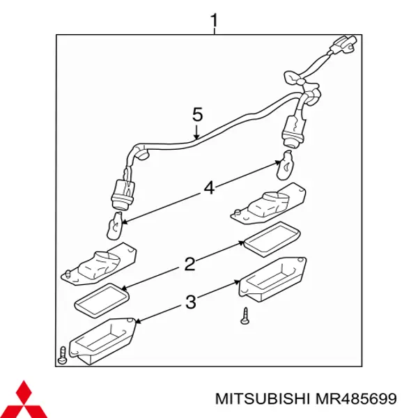 Lanterna da luz de fundo de matrícula traseira Mitsubishi MR485699 preço, a partir de 32,30 USD