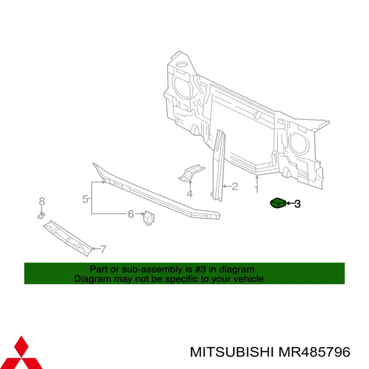  Mitsubishi MR485796 preço, a partir de  
