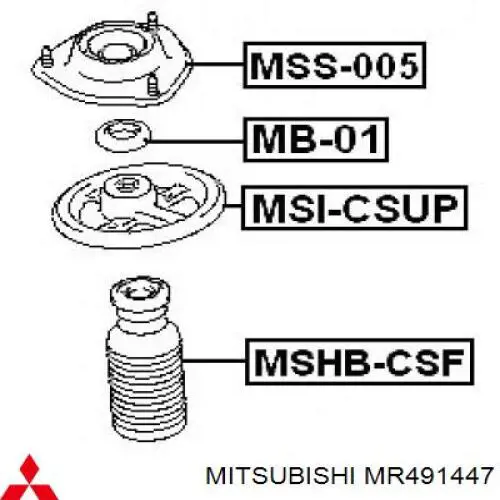 Compre MR491447 Mitsubishi Disco superior metálico de mola dianteira