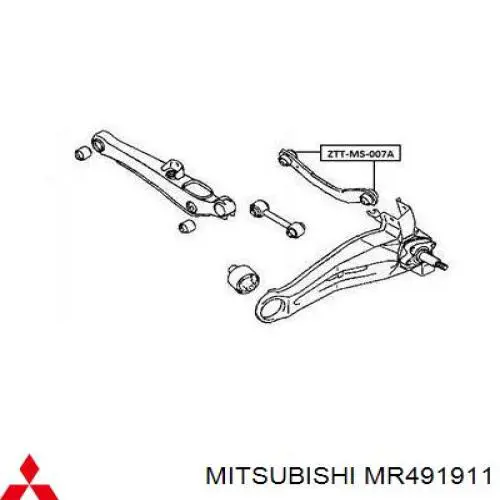 Compre MR491911 Mitsubishi Braço oscilante superior esquerdo/direito de suspensão traseira
