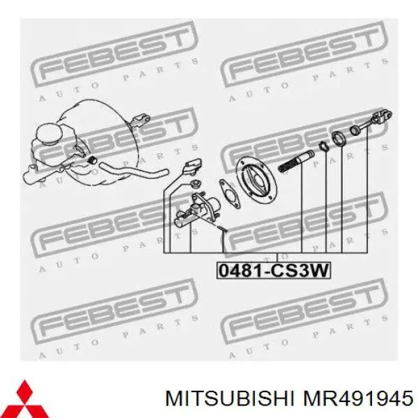MR491945 Mitsubishi Cilindro mestre de embraiagem
