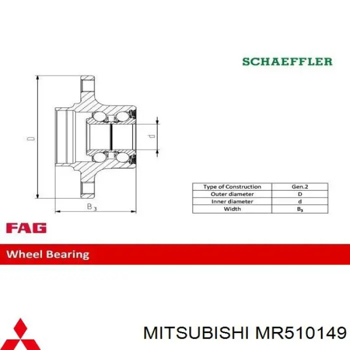 Cubo traseiro Mitsubishi MR510149 preço, a partir de 35,00 USD