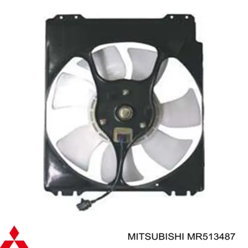MR513487 Mitsubishi Difusor do radiador de aparelho de ar condicionado, montado com roda de aletas e o motor