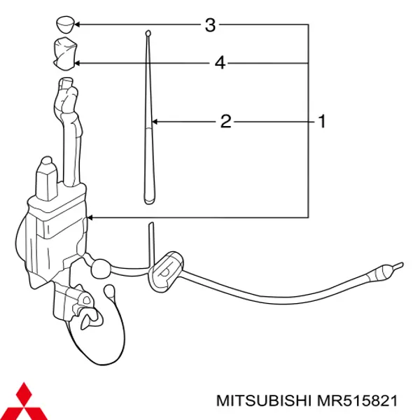 MR515821 Mitsubishi Haste de antena