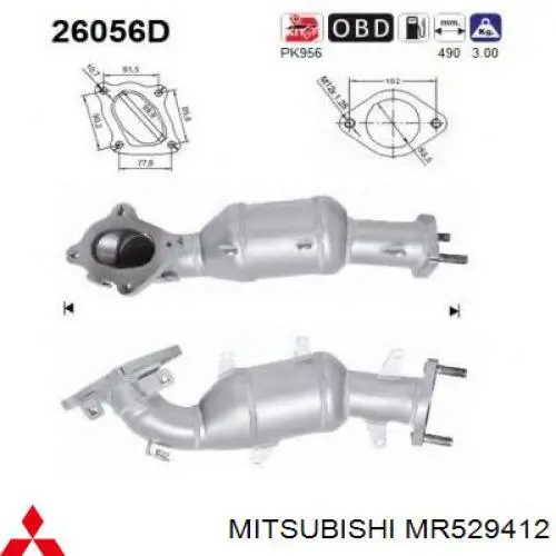  Convertidor - catalisador Mitsubishi Pajero SPORT I SUV (K90) (1996 - 2009) SPORT I