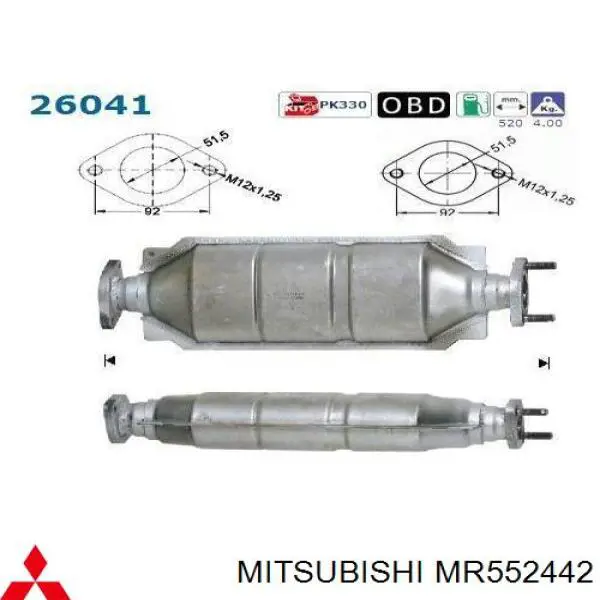 Compre MR552442 Mitsubishi Convertidor - catalisador