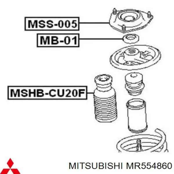Suporte de amortecedor dianteiro Mitsubishi MR554860 preço, a partir de 21,99 USD