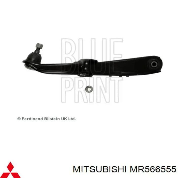 MR566555 Mitsubishi Braço oscilante inferior esquerdo de suspensão dianteira