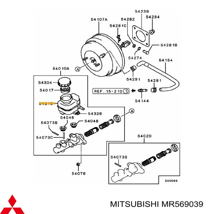 Tanque de cilindro mestre do freio (de fluido de freio) Mitsubishi MR569039 preço, a partir de 89,02 USD