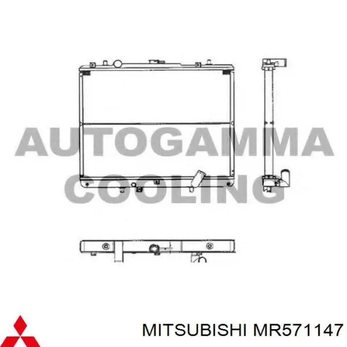 MR571147 Mitsubishi Radiador de esfriamento de motor