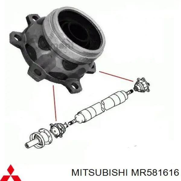 Junta universal traseira montada Mitsubishi MR581616 preço, a partir de 252,19 USD