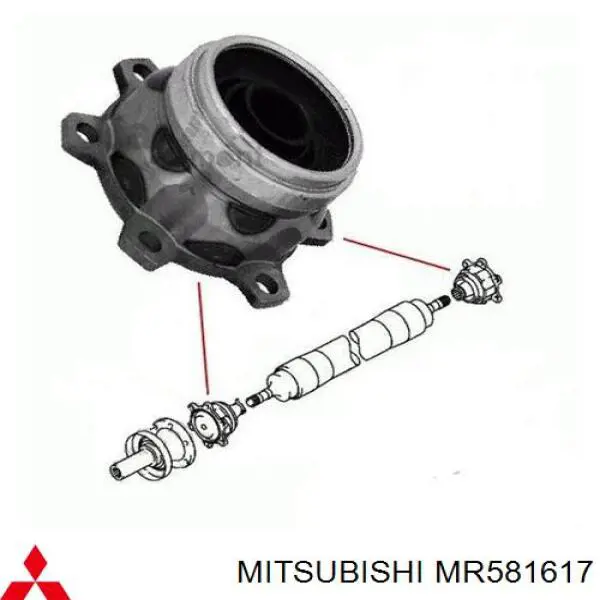 MR581617 Mitsubishi Junta universal traseira, parte traseira