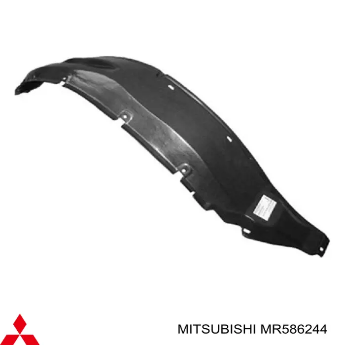 MR586244 Mitsubishi Guarda-barras direito do pára-lama dianteiro