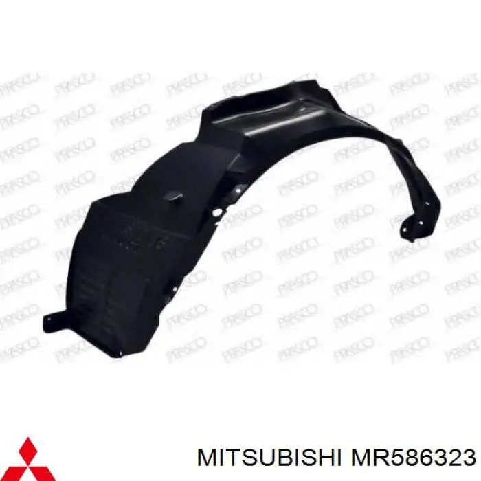 Guarda-barras esquerdo do pára-lama dianteiro Mitsubishi MR586323 preço, a partir de 33,37 USD